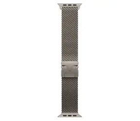 Apple Watch Milanese Loop 49 mm Natural Titanium vel. S / Řemínek milánský tah / Titan / 130–160 mm