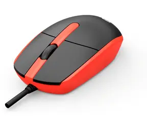 C-TECH WM-10 černo-červená / Optická myš / 1200 DPI / USB