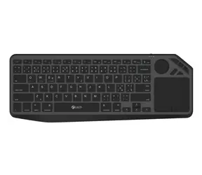 C-TECH WLTK-02 černá / Bezdrátová klávesnice s touchpadem / Bluetooth 5.0 / 2.4 GHz / USB-C