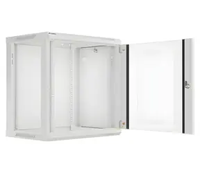 Lanberg WF01-6412-10S šedá / Nástěnný rozvaděč / 19" / 12U / 600x450 mm / 60 kg