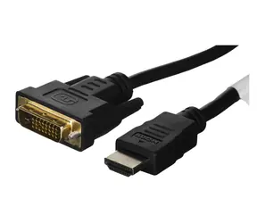 Lanberg CA-HDDV-20CU-0018-BK černá / Kabel HDMI na DVI-D / 1,8 m / Dual Link / 4K
