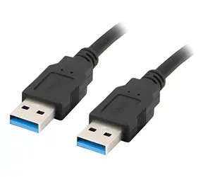 Lanberg CA-USBA-30CU-0010-BK černá / Kabel USB / USB-A 3.0 (M) - USB-A 3.0 (M) / 1 m