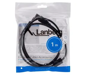 LANBERG CA-USBA-11CC-0010-BK černá / Kabel USB-A na USB-B / USB 2.0 / 1 m