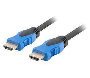 Lanberg CA-HDMI-20CU-0010-BK černá / HDMI kabel / 1 m / HDMI 2.0 / 4K / 18 Gbit/s