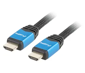 Lanberg CA-HDMI-20CU-0030-BL černá / Kabel HDMI / HDMI 2.0 / 3 m / 18 Gbit/s / 4K 144Hz / zlacené kontakty