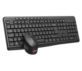 C-TECH WLKMC-04 černá / Bezdrátový combo set s myší / 2,4 GHz / CZ/SK / USB