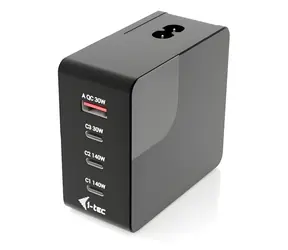 i-tec Multiport Charger 140W / Nabíječka / 3× USB-C + 1× USB-A / Power Delivery 3.1 / Displej