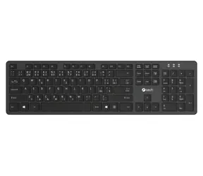 C-TECH KB-115 černá / Klávesnice / bezdrátová 2.4 GHz / 104 kláves / USB