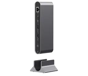 Acer 15v1 stříbrná / Dokovací stanice / USB-C / 2× HDMI 4K / DisplayPort 8K / 100W PD / RJ45