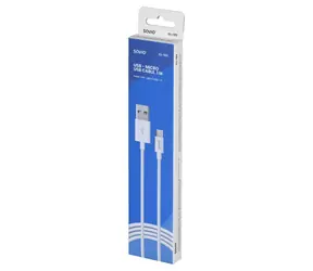 SAVIO CL-123 bílá / Kabel USB-A – Micro-USB / USB 2.0 / 480 Mbit/s / 1 m
