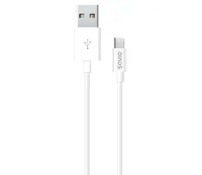 SAVIO CL-124 bílá / Kabel USB-A – Micro-USB / USB 2.0 / 2 m