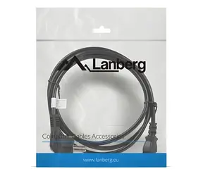 Lanberg CA-C13C-11CC-0018-BK černá / Napájecí kabel / C13 90° / CEE7/7 / 1,8 m