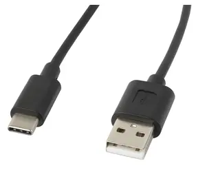 Lanberg CA-USBO-10CC-0018-BK černá / Kabel USB-A na USB-C / USB 2.0 / 1.8 m
