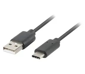 Lanberg CA-USBO-10CU-0005-BK černá / Kabel USB / USB-A (M) - USB-C (M) / USB 2.0 / 0,5 m