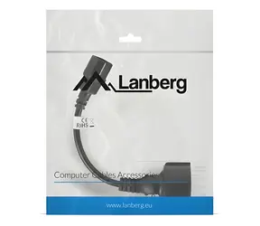 Lanberg CA-C14E-10CC-0018-BK černá / Napájecí kabel / C14 / 0,2 m