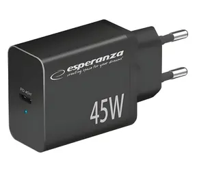 Esperanza EZC108K černá / Nabíječka / USB-C / 45 W / Power Delivery