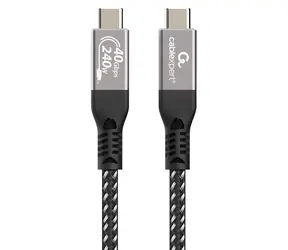 Gembird CCBP-USB4-CMCM240-0.5M černá / Kabel USB-C na USB-C4 / USB4 Gen 3x2 / 40 Gbps / 240 W / 0,5 m