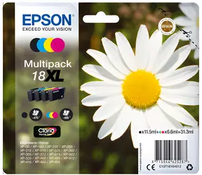 Epson Multipack 4-colours 18XL Claria Home Ink / Sada inkoustů do tiskárny / 4 barvy / 470/450 stran