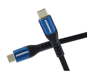 PremiumCord kabel USB-C - USB-C / USB 3.2 Gen 2x2 / 5A / 100W / 20 Gbit/s / bavlněný oplet / 3m