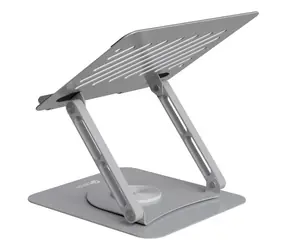 C-TECH Quallis NTS-200 / Stojan na notebook / do 15,6" / 360° rotace / nastavitelná výška / hliník