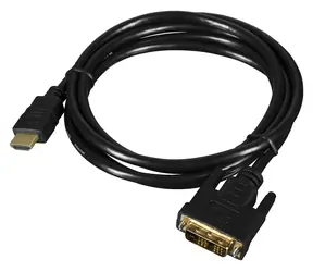 Lanberg CA-HDDV-10CC-0018-BK / Kabel HDMI-A na DVI-D / 1.8 m / 1920x1200 / černá