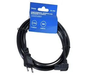 SAVIO CL-144 černá / Napájecí kabel / 3 m / lomený konektor