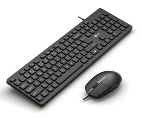 C-TECH KBM-105 černá / Drátový set klávesnice a myši / CZ/SK / USB / 105 kláves / 1200DPI