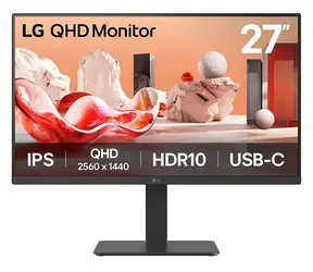 27" LG 27BA65QB černá / Monitor / IPS / QHD 2560×1440 / 100 Hz / USB-C 65W / Daisy Chain