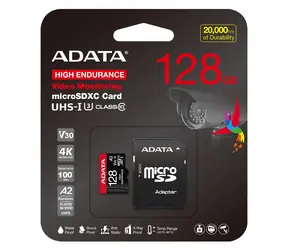 ADATA High Endurance / Micro SDXC karta / 128 GB / UHS-I U3 / Class 10 / čtení: 100 MB/s / zápis: 80 MB/s