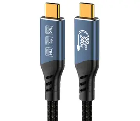 PremiumCord USB4 Ver. 2.0 80Gbps 240W 0,8m / Kabel USB4 / Thunderbolt 3/4