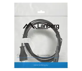 Lanberg CA-C7CA-10CC-0018-BK černá / Napájecí kabel / CEE7/16 - C7 / 1.8 m