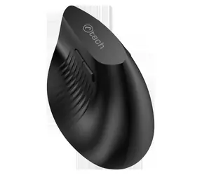 C-TECH VEM-15 černá / Vertikální bezdrátová myš / 1600 DPI / 6 tlačítek / BT+2,4 GHz / USB-C