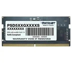 Patriot Signature 32GB (1x32GB) 5600MHz / SO-DIMM / DDR5 / CL46 / On-Die ECC / Unbuffered / 1.1V