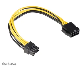 Akasa / Redukce napájení / 12V ATX 8-pin na PCIe 6+2-pin / 20 cm