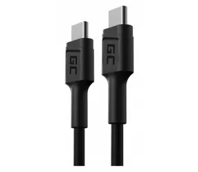 Green Cell KABGC31 PowerStream černá / Kabel / USB-C (M) - USB-C (M) / 30 cm / USB 2.0 / PD 60 W