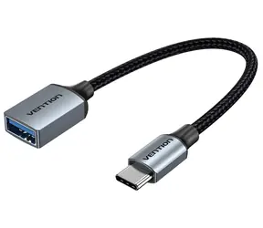 Vention / OTG kabel / USB-C (M) - USB-A 3.0 (F) / 0,15 m / šedá / USB 3.2 Gen 1