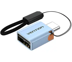 Vention OTG adaptér USB-C na USB-A šedá / Redukce / USB 3.1 / 5 Gbit/s