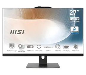 MSI Modern AM272P 12M-1202XEU černá / All-in-one počítač / 27" FHD / Intel Core i3-1215U 1.2GHz / 8GB / 500GB SSD