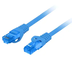 Lanberg Patchcord CAT6a S/FTP modrá / Patch kabel / 1 m / LSZH