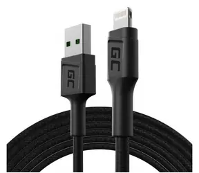 Green Cell KABGC18 černá / Datový kabel / USB-A - Lightning / 2 m