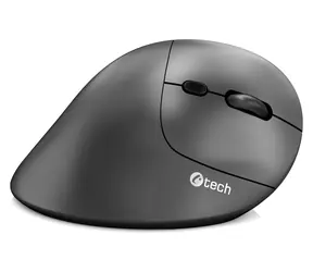 C-TECH VEM-12 černá / Vertikální bezdrátová myš / Dual mode Bluetooth/2,4 GHz / 3200 DPI / 6 tlačítek