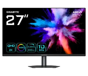 27" GIGABYTE GO27Q24 černá / QD-OLED / 2560 x 1440 / 240 Hz / 0.03ms / 400 cd/m2 / 2x HDMI + DP + USB-C / VESA