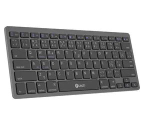 C-TECH KB-120S / Klávesnice / Bezdrátová / Bluetooth + 2,4 GHz / 78 tichých kláves