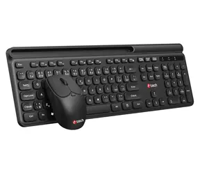 C-TECH WLKMC-05 Quallis černá / Bezdrátový combo set s myší / 2,4 GHz / CZ/SK / USB