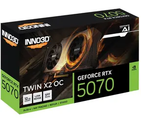 Inno3D GeForce RTX 5070 TWIN X2 OC / Grafická karta / 2542 MHz / 12 GB GDDR7 / 192-bit / 1x HDMI + 3x DP / 650 W