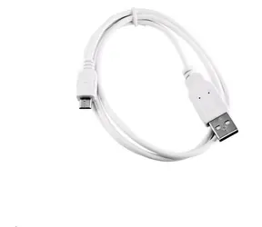 C-TECH USB Micro kabel 2 m bílá / USB 2.0 A (M) - Micro B (M)