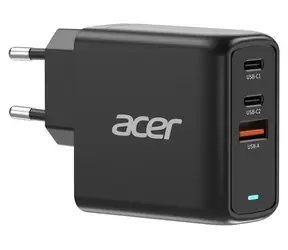 Acer GaN 67W PD černá / Nabíjecí adaptér / 2x USB-C / 1x USB-A