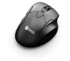 C-TECH WLM-17 černá / Bezdrátová optická myš / 3200DPI / 6 tlačítek / BT5.0/2.4GHz / 1xAAA