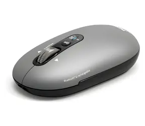 PORT CONNECT Pure MAC šedá / Bezdrátová nabíjecí myš / Bluetooth / FreeWheel / 3200 DPI