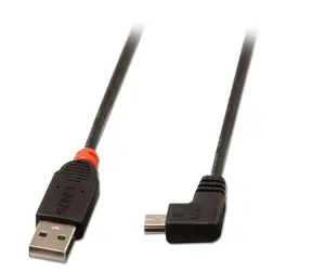 Lindy USB-A - Mini-USB B 90° černá / USB kabel / 2 m